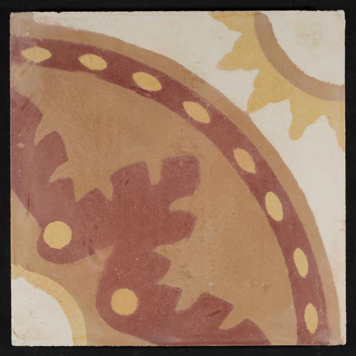 A Coloured Cement Tile and the Mold Used to Manufacture It, 