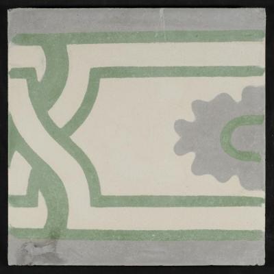 A Coloured Cement Tile and the Mold Used to Manufacture It, 