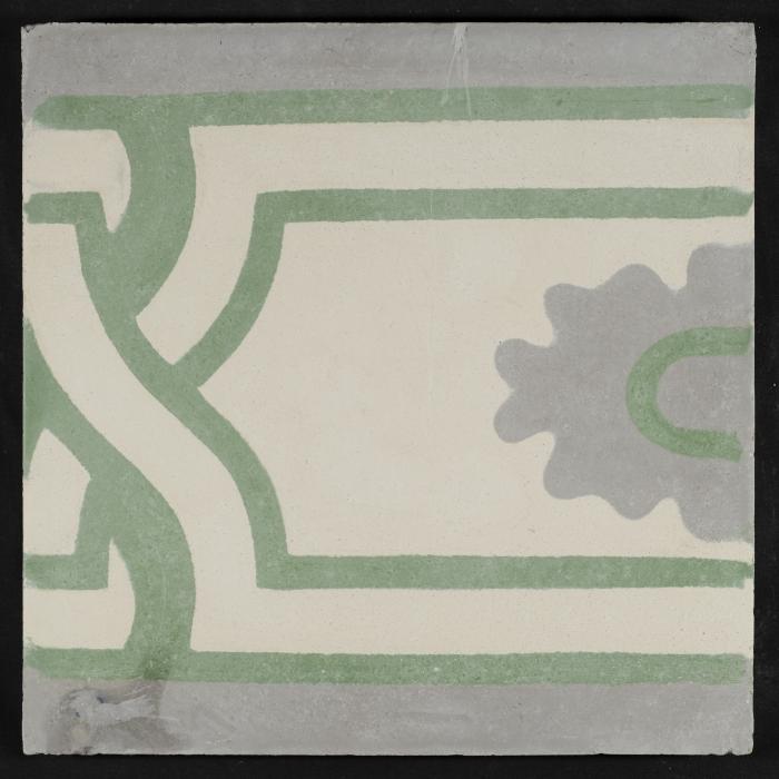 A Coloured Cement Tile and the Mold Used to Manufacture It, 