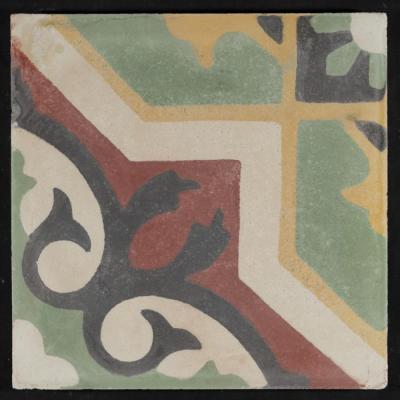 بلاطة إسمنتية ملونة والقالب المستخدم لصناعتها