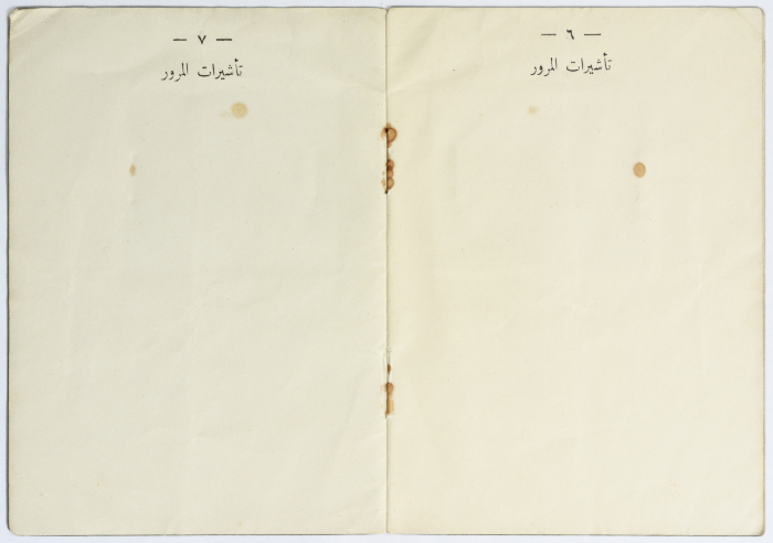 Amir Da'na's Travel Visa to Jordan, Syria, and Lebanon