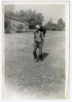 Tayseer Barakat on a hiking trip, 1982