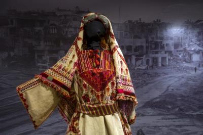 An Embroidered "Thoub" at Tiraz Museum, Amman 
