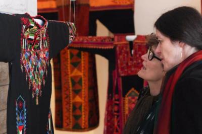Two Visitors at Tiraz Museum, Amman