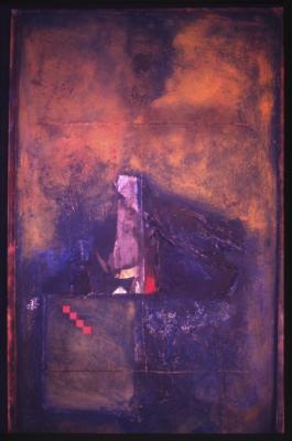 A photograph of a painting by Husni Radwan, 1989