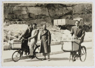 Omair Da'nah delivering newspapers in Jerusalem