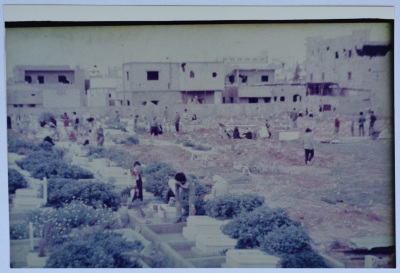 Visiting a Graveyard, Burj al-Barajneh Camp, 1986