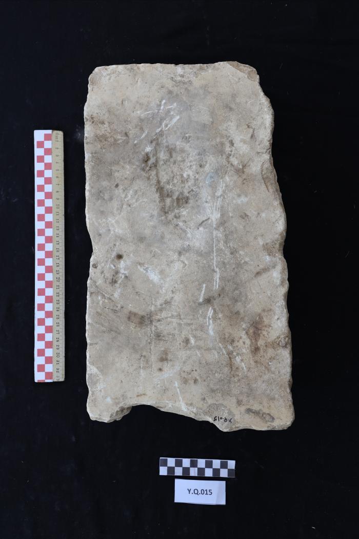 Sandstone headstone, al-Qarara, 2025