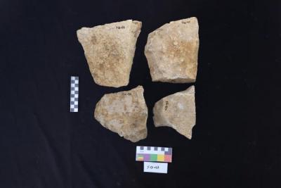 Parts of a headstone, Al-Qarara, 2025