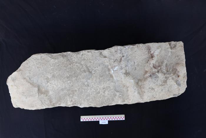 Sandstone headstone, al-Qarara, 2025