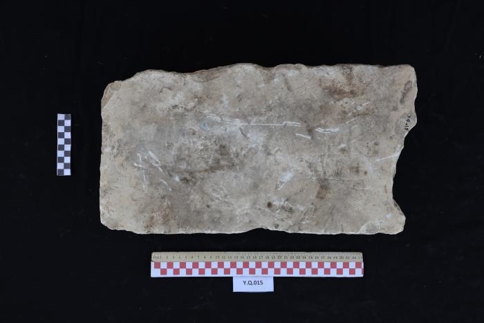 Sandstone headstone, al-Qarara, 2025