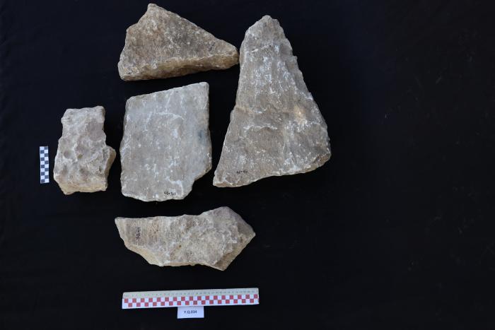 Sandstone gravestone, Al-Qarara, 2025