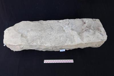 Sandstone headstone, al-Qarara, 2025