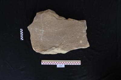 Sandstone headstone, al-Qarara, 2025