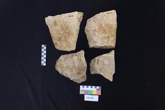 Parts of a headstone, Al-Qarara, 2025