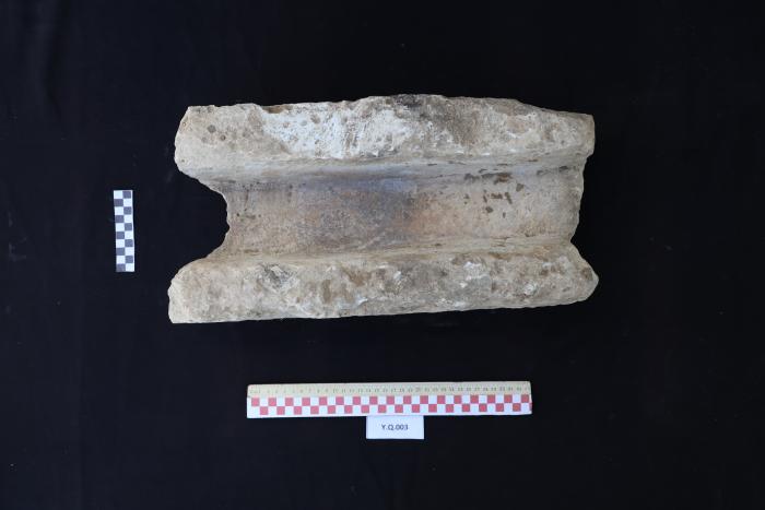 Part of a stone waterway, Al-Qarara, 2025