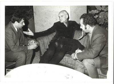 وائل زعيتر وألبرتو مورافيا، الكويت، 1972