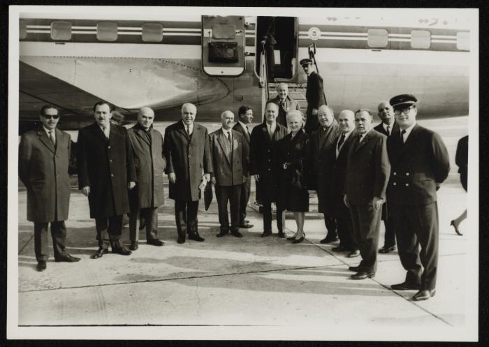 Ismat al-Dajani in the Jerusalem International Airport, 1965