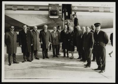Ismat al-Dajani in the Jerusalem International Airport, 1965