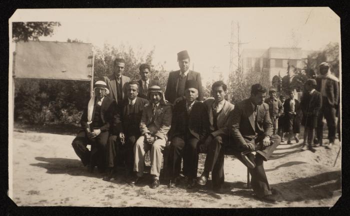 A teachers of Al Imam Al-Shafi'i Elementary School for Boys, Gaza, 1943-1944
