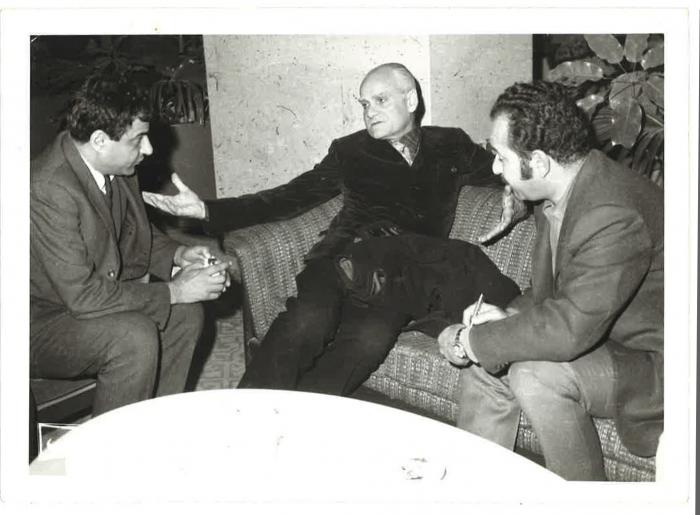 وائل زعيتر وألبرتو مورافيا، الكويت، 1972