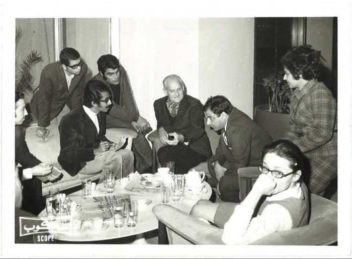 Wael Zuaiter during his participation in a symposium on Palestine, 1972