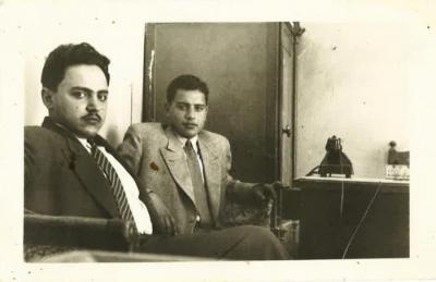 عمر زعيتر وعدلي عبد المجيد، نابلس، 1949