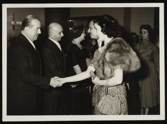 Ismat al-Dajani and his wife at the wedding, Beirut