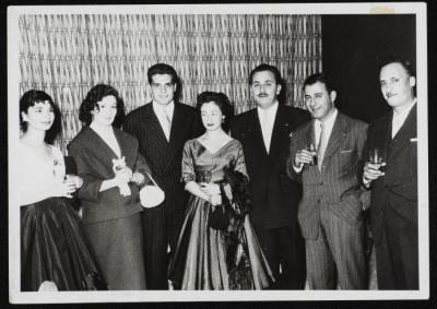 Ismat al-Dajani and his wife at the celebration, Beirut, 1956