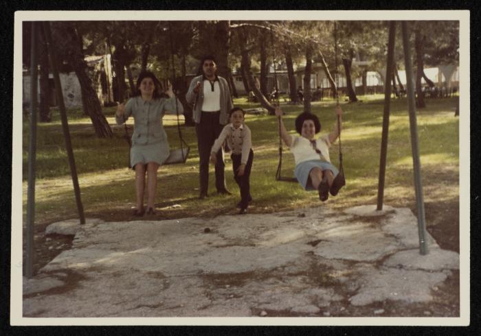 Photograph in front of a park, Jerusalem, 1967