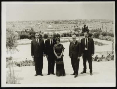 Ismat al-Dajani with an official delegation, Jerusalem, 1966