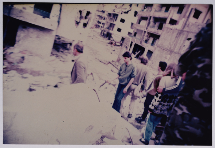 People admist the Rubble, Burj al-Barajneh Camp, 1986 