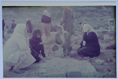 Visiting a Graveyard, Burj al-Barajneh Camp, 1986
