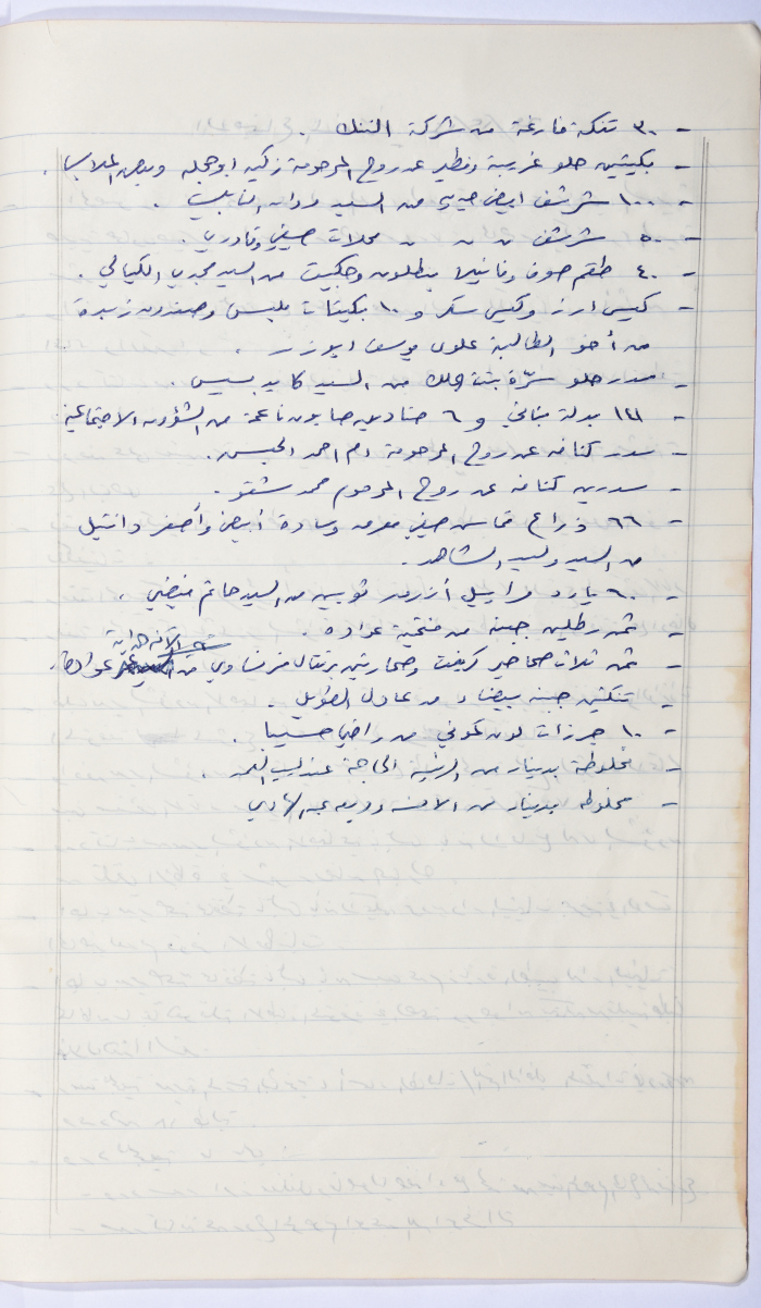 محضر اجتماع الهيئة الإدارية لجمعية الاتحاد النسائي العربي، نابلس، 1969