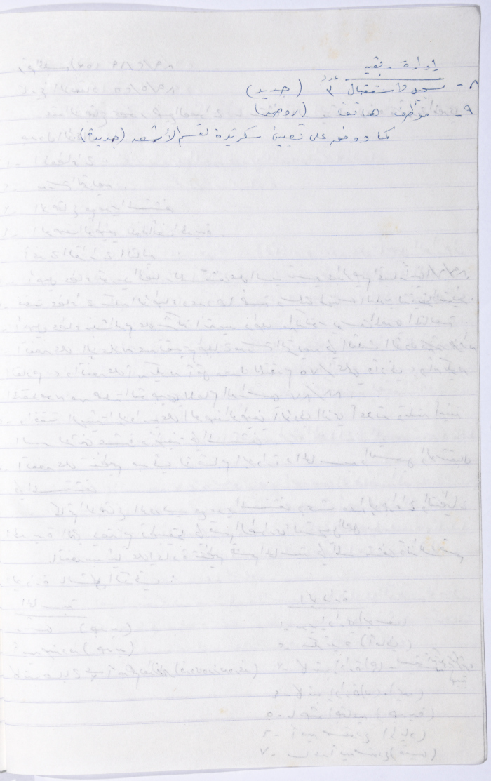 Minutes of the Meeting of the Administrative Body of the Arab Women Union Society, Nablus, 1989