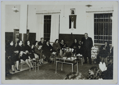 Head of the Arab Women Union Society with other people