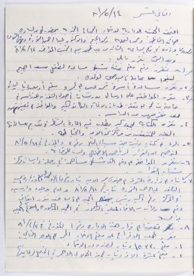 The Union of Charitable Societies - Hebron: Board Meeting Minutes No. 12, 1981