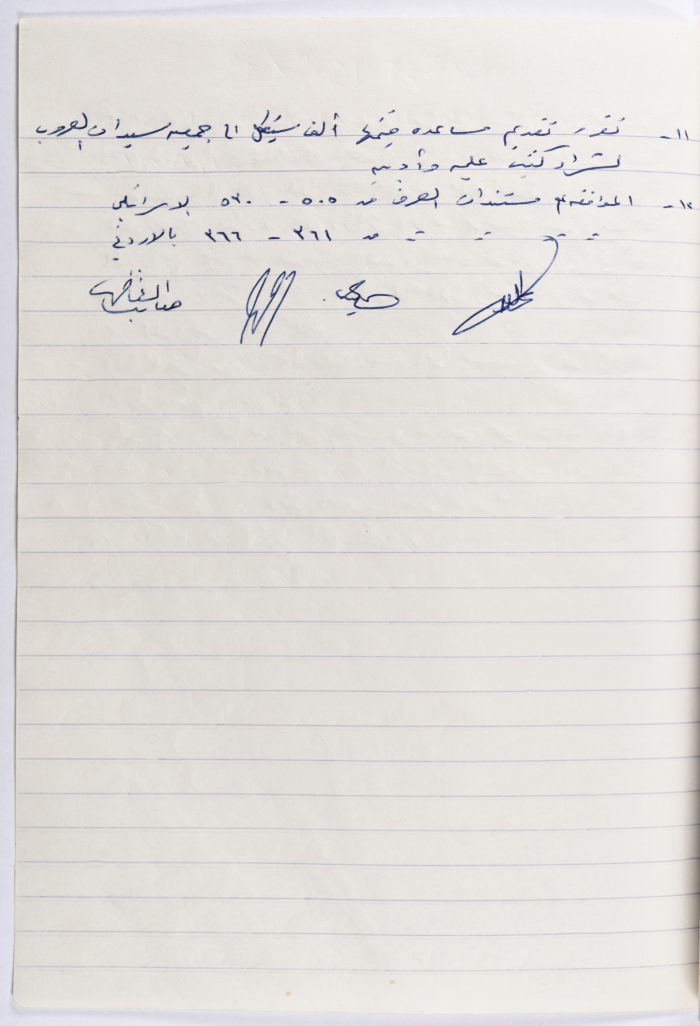The Union of Charitable Societies - Hebron: Board Meeting Minutes No. 24, 1981