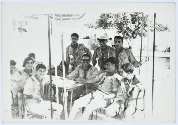 Zain ed-Din at-Takruri with Scout Leaders in the Philia Scout Camp