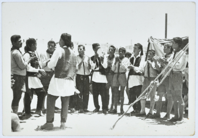 The Libyan Scouts Delegation and the Palestinian Scouts (Gaza) in the Philia Scout Camp 