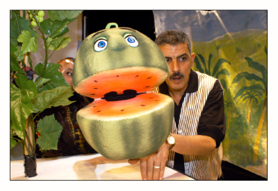 عرض مسرحية "مغامرات خضرا" في مسرح وسينماتك القصبة