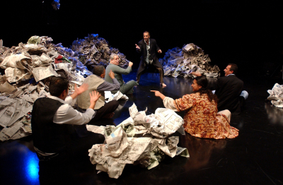 A Performance of a Play "Stories Under Occupation" at al-Kasaba Theatre and Cinemathique 
