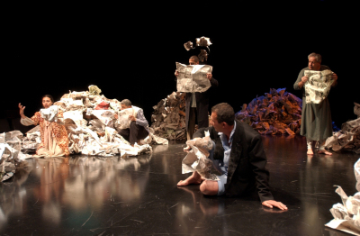A Performance of a Play "Stories Under Occupation" at al-Kasaba Theatre and Cinemathique 