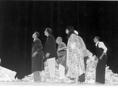 A Performance of a Play "Stories Under Occupation" at al-Kasaba Theatre and Cinemathique 