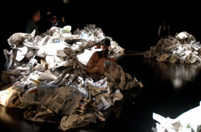 A Performance of a Play "Stories Under Occupation" at al-Kasaba Theatre and Cinemathique 