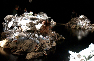 A Performance of a Play "Stories Under Occupation" at al-Kasaba Theatre and Cinemathique 