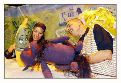 عرض مسرحية "مغامرات خضرا" في مسرح وسينماتك القصبة