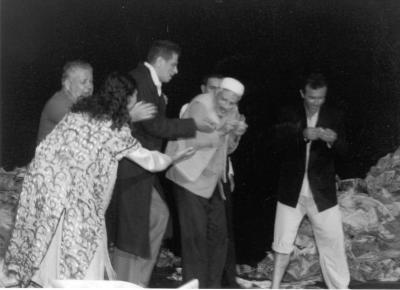 A Performance of a Play "Stories Under Occupation" at al-Kasaba Theatre and Cinemathique 