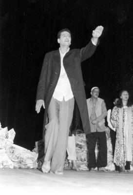 A Performance of a Play "Stories Under Occupation" at al-Kasaba Theatre and Cinemathique 