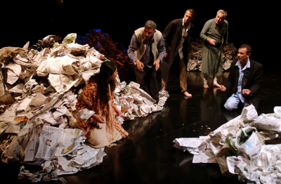 A Performance of a Play "Stories Under Occupation" at al-Kasaba Theatre and Cinemathique 